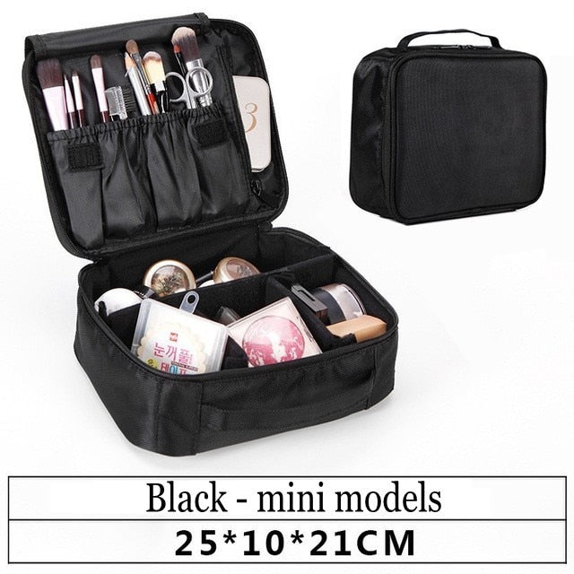 LHLYSGS Brand Cosmetic Case Suitcases Multi storey Large Professional Makeup Bag Women Beauty Storage Organizer Cosmetic Bag