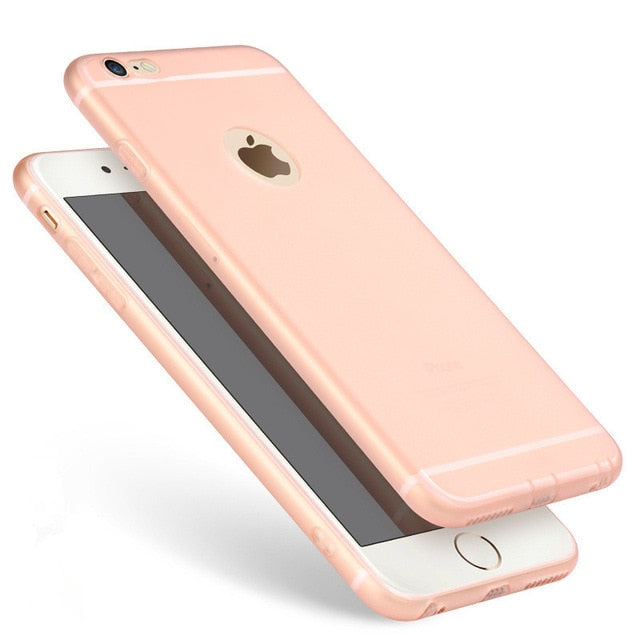 Ultra Slim Silicone Case for iphone 7 6 6s 8 X Cover Coque Candy Colors Soft TPU Matte Phone Case for iphone7 8 plus XS MAX XR