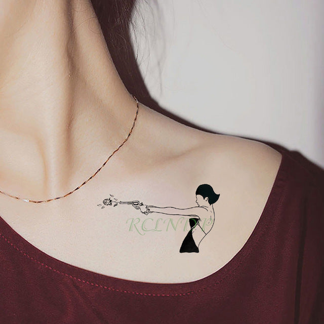 Waterproof Temporary Tattoo Sticker sun moon planet tatto flash tatoo fake tattoos for kids men women