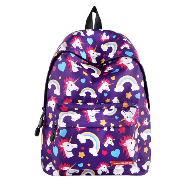 Floral Design Children's Portfolio Unicorn School Backpack