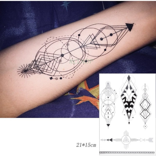 Waterproof Temporary Tattoo Sticker Tribal totem band Fake Tatto Personality Flash Tatoo Waist Arm Foot Tato for Girl Women Men
