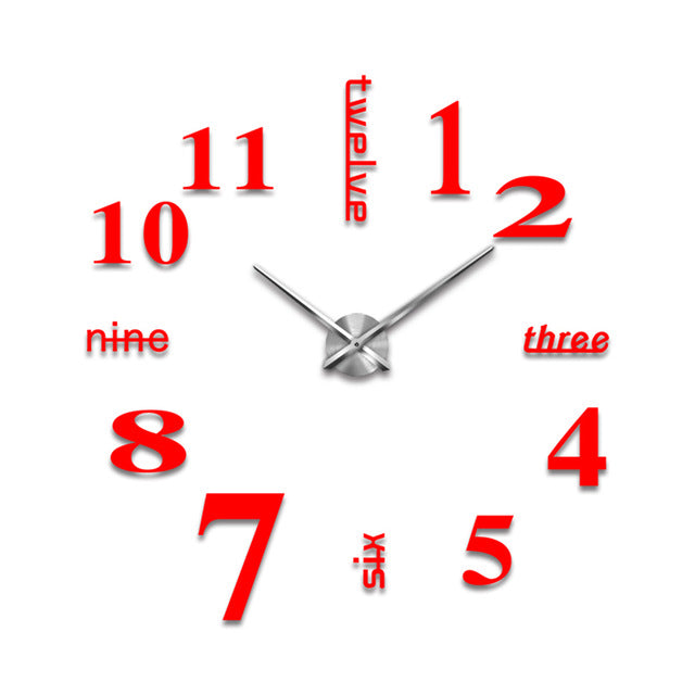 3D Wall Clock Mirror