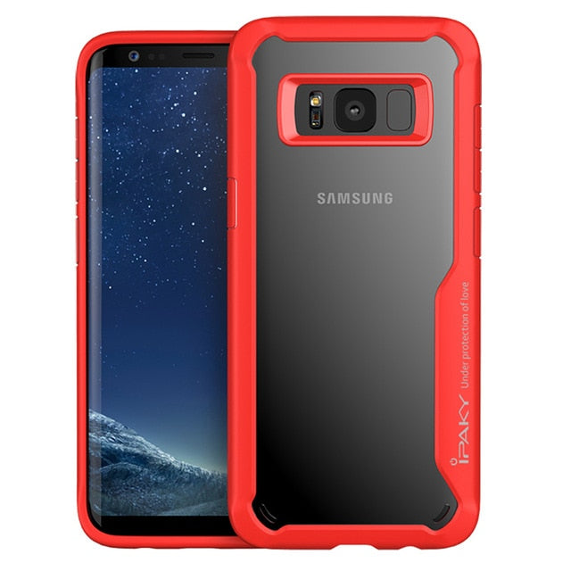 Original Samsung Shocking Proof Galaxy S8 S9 S10 Luxury Transparent Silicon TPU Cover Case For Samsung S8 Case