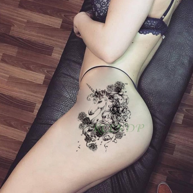Waterproof Temporary Tattoo Sticker Bird Flower Rose fake tatto Cool flash tatoo tatouage temporaire body art for girl women men