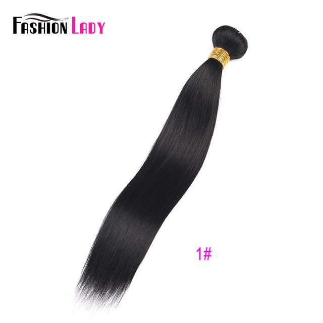 FASHION LADY Pre Colored One Piece Brazilian Straight Hair 100% Human Hair Weave #4 Medium Brown Human Hair Bundles Non Remy