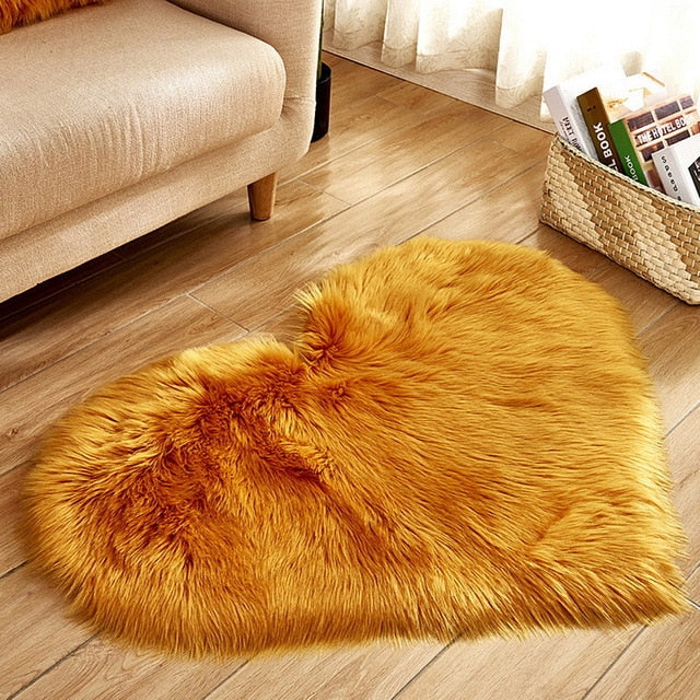 Shaggy Carpet Wool Faux Fluffy Mats Artificial Sheepskin Hairy Mat Rug