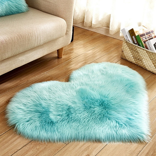 Shaggy Carpet Wool Faux Fluffy Mats Artificial Sheepskin Hairy Mat Rug