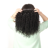 Racily Hair Peruvian Kinky Curly Bundles Natural Black Color Remy Extensions 1B Human Hair Weave Bundles