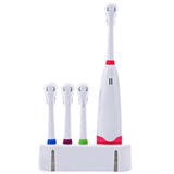 1 Set New Design Battery Operated Electric Toothbrush Waterproof Dental Care Revolving Toothbrush Heads + 3 Nozzles Oral Hygiene