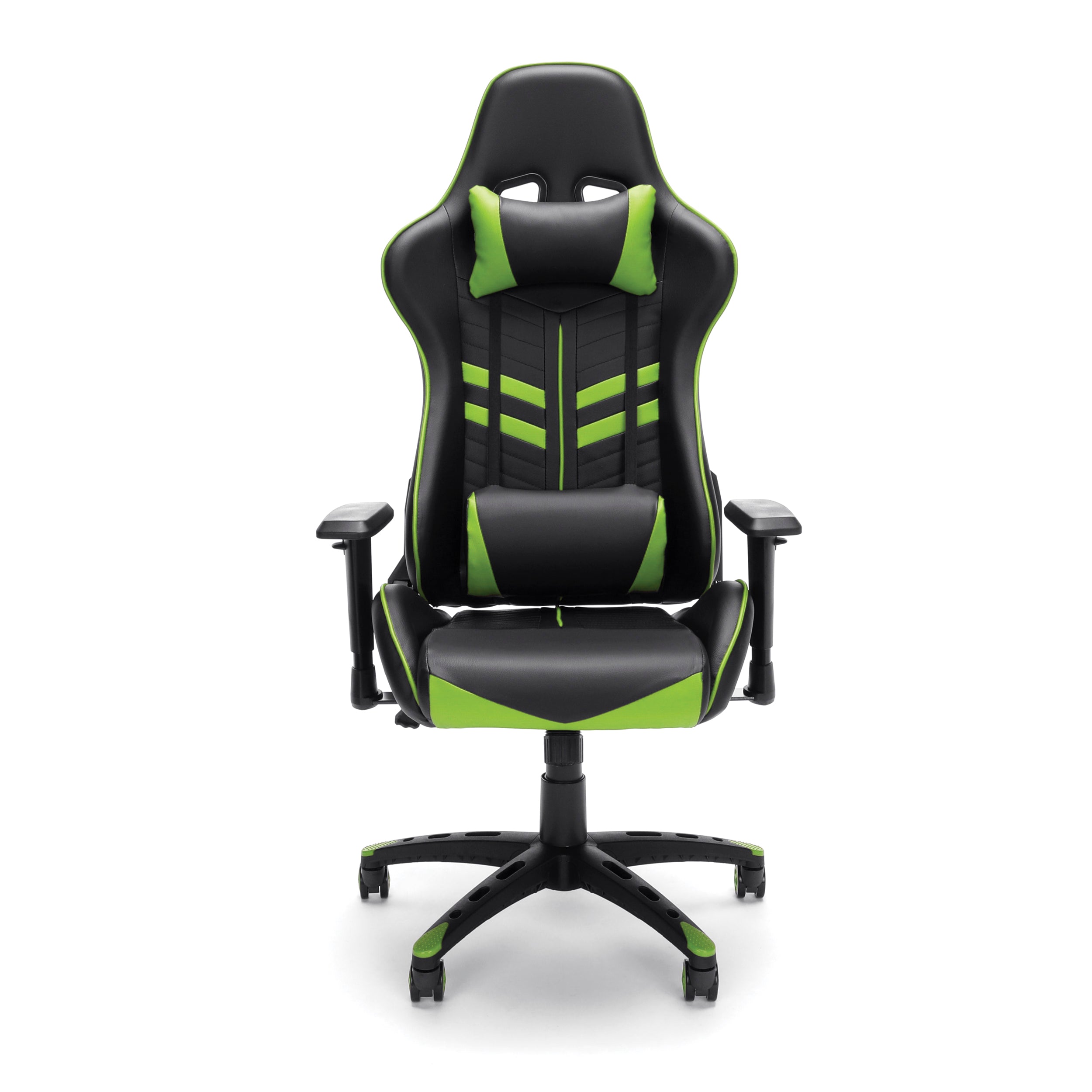 Racing Style Gaming Chair High-Quality Durable 180 Degrees Reclining For Long Hours Computer Table Use Green & Black