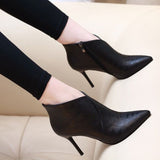 High Heeled Toe Pump PU Leather Ladies Shoe