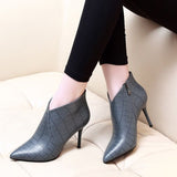 High Heeled Toe Pump PU Leather Ladies Shoe