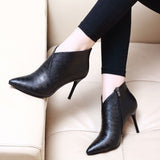 High Heeled Toe Pump PU Leather Ladies Shoe