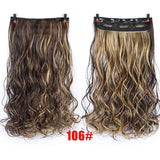 SHANGKE 28''  Long Synthetic Hair Clip In Hair Extension Heat Resistant Hairpiece Natural Wavy Hair Piece