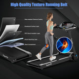 Foldable LED Touch Display Treadmill Running Machine With Heart Rate Monitoring Screen