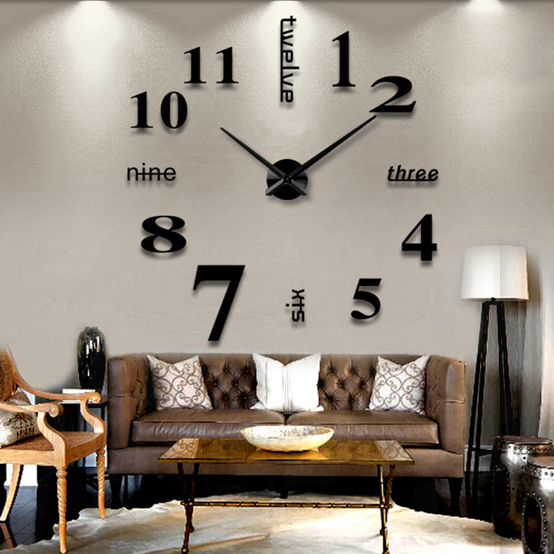 3D Wall Clock Mirror