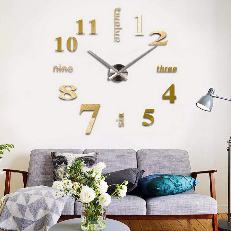 3D Wall Clock Mirror