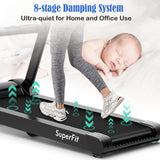 Foldable LED Touch Display Treadmill Running Machine With Heart Rate Monitoring Screen