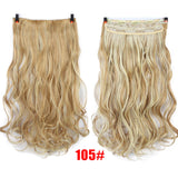 SHANGKE 28''  Long Synthetic Hair Clip In Hair Extension Heat Resistant Hairpiece Natural Wavy Hair Piece