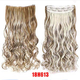 SHANGKE 28''  Long Synthetic Hair Clip In Hair Extension Heat Resistant Hairpiece Natural Wavy Hair Piece