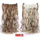 SHANGKE 28''  Long Synthetic Hair Clip In Hair Extension Heat Resistant Hairpiece Natural Wavy Hair Piece