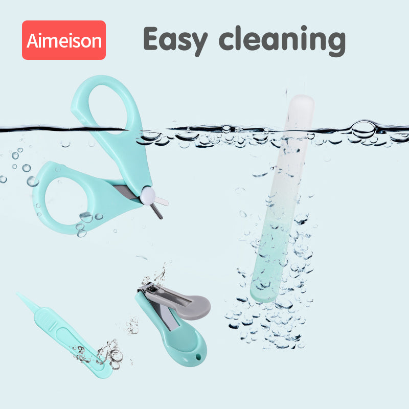 Baby Nail Scissors Gorgeous Trimmer Sets Safety Care Nail Cutter Nail Scissors Nails Suit Newborn Baby Care Cleaning Toils