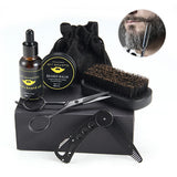 Beard Grooming & Trimming Kit For Men Care Beard Brush Comb Oil  Essential Shampoo Wax Scissors Beard Clean Set Gift Boxed