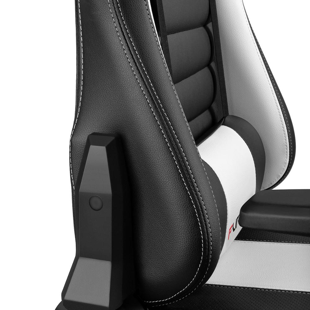 Furgle Body Huging Design Office Seat Gaming Chair White WCG Gaming Chair Engineering Nylon base Computer Chair with PU Leather|Office Chairs