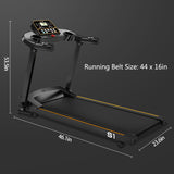 Multifunctional Electric Treadmill 2.0HP Folding Running Machine Exercise Motorized Power Indoor Exercise Equipment Gym Hot|Treadmills