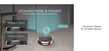 Robotic Vacuum Cleaner with APP & Voice Controlling, Visionary Map, Water Tank and Mopping, 12.99 x 3.54 x 3.54 in, Gold