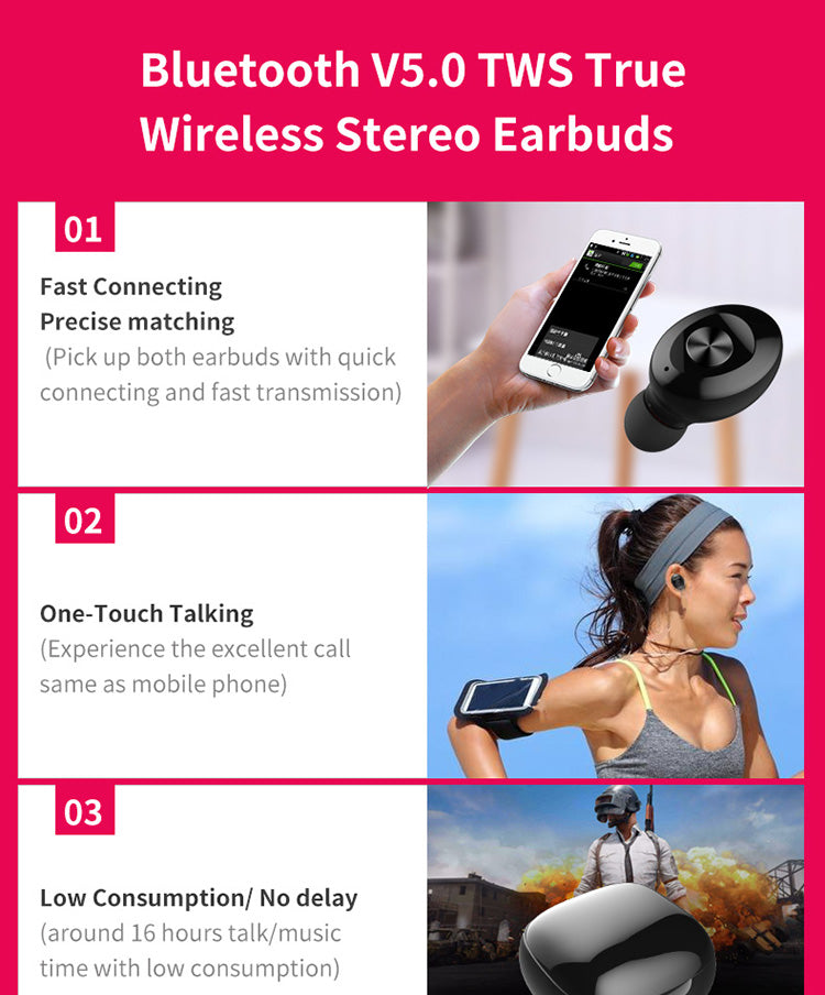Noise Cancelling Extra Smooth Mini Wireless Bluetooth Earbuds For Samsung  And Android Device
