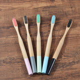 5 pack Adult Bamboo Toothbrushes Soft Bristles eco friendly cepillo dientes bambu Oral Care Toothbrush clareador de dente