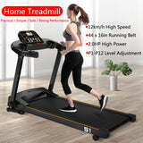 Multifunctional Electric Treadmill 2.0HP Folding Running Machine Exercise Motorized Power Indoor Exercise Equipment Gym Hot|Treadmills