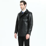 Premium Quality Men's Genuine Leather Long Coat  For Autumn To Winter