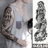 Large Arm Sleeve Tattoo Angel Wings Pigeon Jesus Waterproof Temporary Tattoo Sticker Holy Holiness Men Full Skull Totem Tattoo