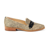 Leopard Print Bonded Leather Penny Loafer For Women