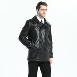 Premium Quality Men's Genuine Leather Long Coat  For Autumn To Winter