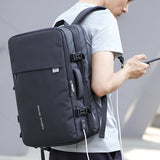 Multi-Layer USB Charging  Male Multifunctional Business and Travelling Shoulder Backpack