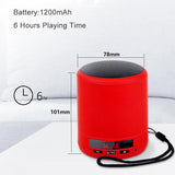 Mini Portable Bluetooth Speaker Wireless Column Bass Sound Stereo Subwoofer Fm Radio Handsfree