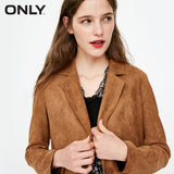 ONLY women's autumn new suede simple long windbreaker jacket trenchcoat | 118336526