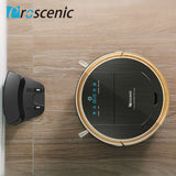 Robotic Vacuum Cleaner with APP & Voice Controlling, Visionary Map, Water Tank and Mopping, 12.99 x 3.54 x 3.54 in, Gold