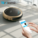 Robotic Vacuum Cleaner with APP & Voice Controlling, Visionary Map, Water Tank and Mopping, 12.99 x 3.54 x 3.54 in, Gold