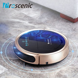 Robotic Vacuum Cleaner with APP & Voice Controlling, Visionary Map, Water Tank and Mopping, 12.99 x 3.54 x 3.54 in, Gold