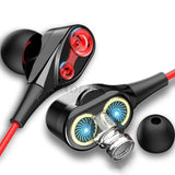 Dual Drive Stereo Wired earphone In-Ear Sport Headset With Mic mini Earbuds Earphones For iPhone Samsung Huawei