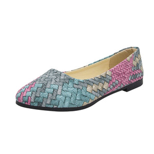 Mixed Color Casual Party Flat Shoe Women