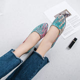 Mixed Color Casual Party Flat Shoe Women