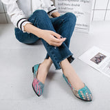 Mixed Color Casual Party Flat Shoe Women