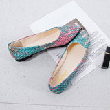 Mixed Color Casual Party Flat Shoe Women