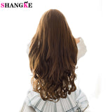 SHANGKE 28''  Long Synthetic Hair Clip In Hair Extension Heat Resistant Hairpiece Natural Wavy Hair Piece