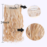 SHANGKE 28''  Long Synthetic Hair Clip In Hair Extension Heat Resistant Hairpiece Natural Wavy Hair Piece